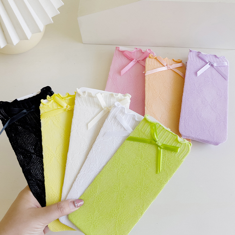 Vớ Phối Ren Đính Nơ Phong Cách Lolita Dễ Thương Cho Bé Gái