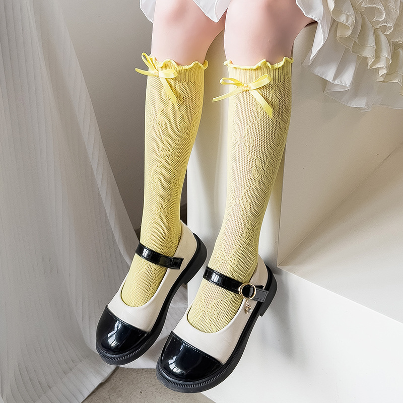 Vớ Phối Ren Đính Nơ Phong Cách Lolita Dễ Thương Cho Bé Gái