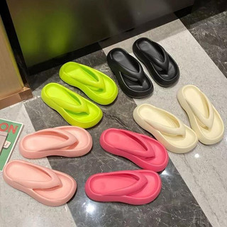 Dép Xỏ Ngón Đế Dày Mềm Mại Chống Trượt Màu neon Thời Trang Hàn Quốc Dành Cho Bạn Nữ