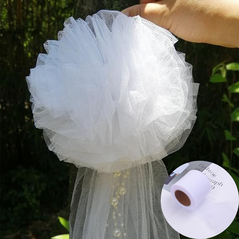 Cuộn Ruy Băng Vải Tuyn 5 / 25yards Dùng Gói Quà / Trang Trí Đám Cưới