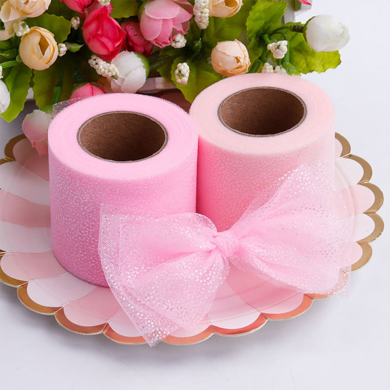 Cuộn Ruy Băng Vải Tuyn 5 / 25yards Dùng Gói Quà / Trang Trí Đám Cưới