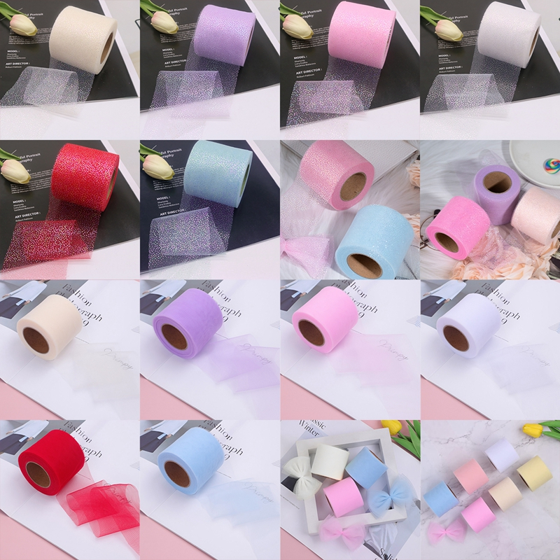 Cuộn Ruy Băng Vải Tuyn 5 / 25yards Dùng Gói Quà / Trang Trí Đám Cưới