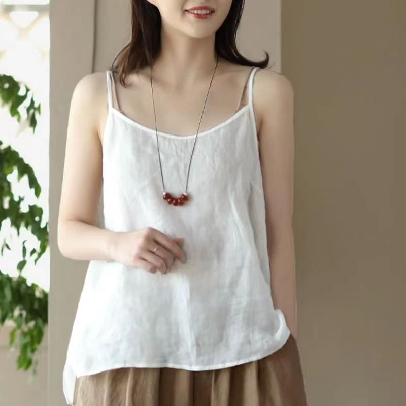 Giày Búp Bê Nhật Bản Làm Bằng Thủ Công Cho Nữ Sweetness Áo tank top Chất cotton Phong Cách retro Mùa Hè 2023