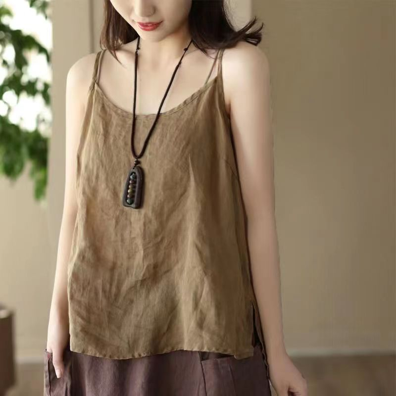 Giày Búp Bê Nhật Bản Làm Bằng Thủ Công Cho Nữ Sweetness Áo tank top Chất cotton Phong Cách retro Mùa Hè 2023