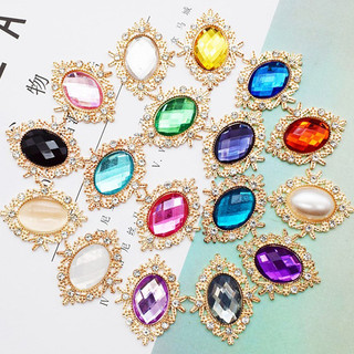 Hwetr Nút Pha Lê Cabochons 25mm Trang Trí Điện Thoại Đám Cưới Trang Trí Thủ Công May Mặc Mới