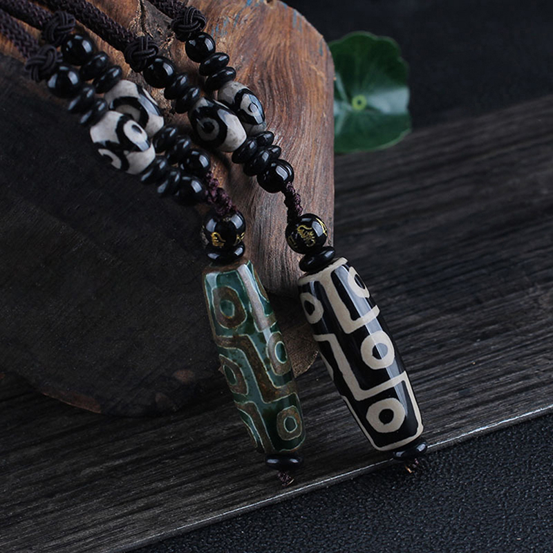 Vòng cổ HWETR Dzi bằng đá tự nhiên cao cấp