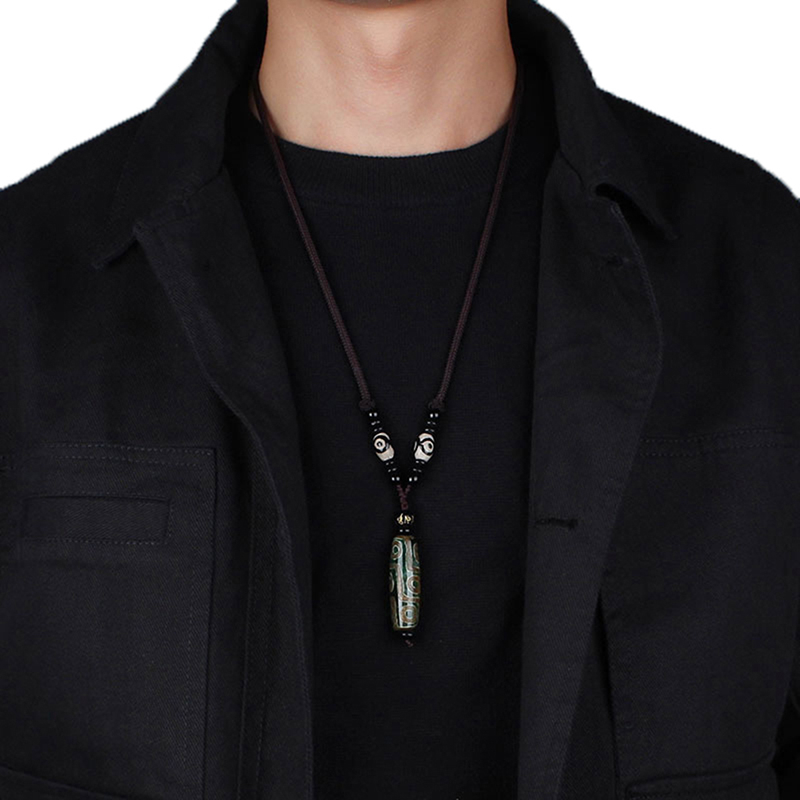 Vòng cổ HWETR Dzi bằng đá tự nhiên cao cấp