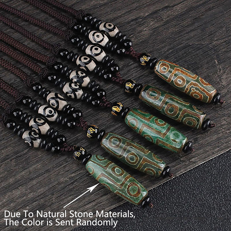 Vòng cổ HWETR Dzi bằng đá tự nhiên cao cấp