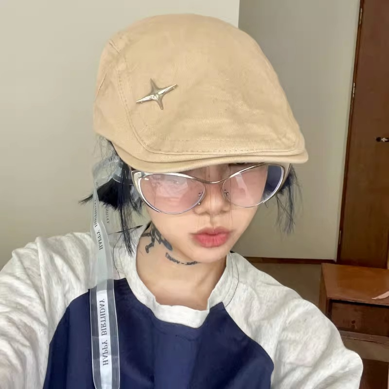 Mũ Công Sở Phong Cách Hong Kong Nhật Bản y2k Cho Nam Nữ