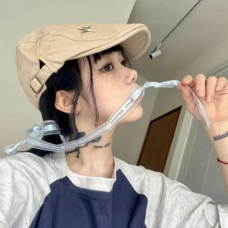 Mũ Công Sở Phong Cách Hong Kong Nhật Bản y2k Cho Nam Nữ