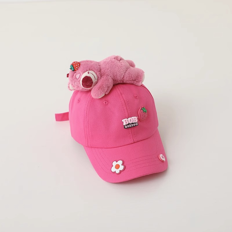 Mũ Lưỡi Trai Chống Nắng Hình Gấu Hồng Dễ Thương Phong Cách Hàn Quốc Cho Bé