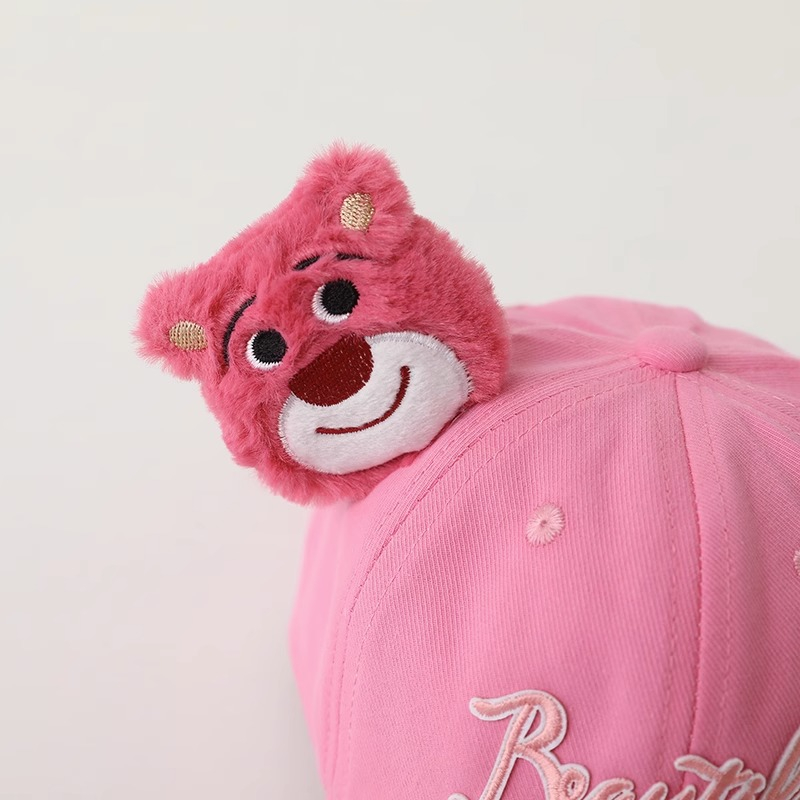 Mũ Lưỡi Trai Chống Nắng Hình Gấu Hồng Dễ Thương Phong Cách Hàn Quốc Cho Bé