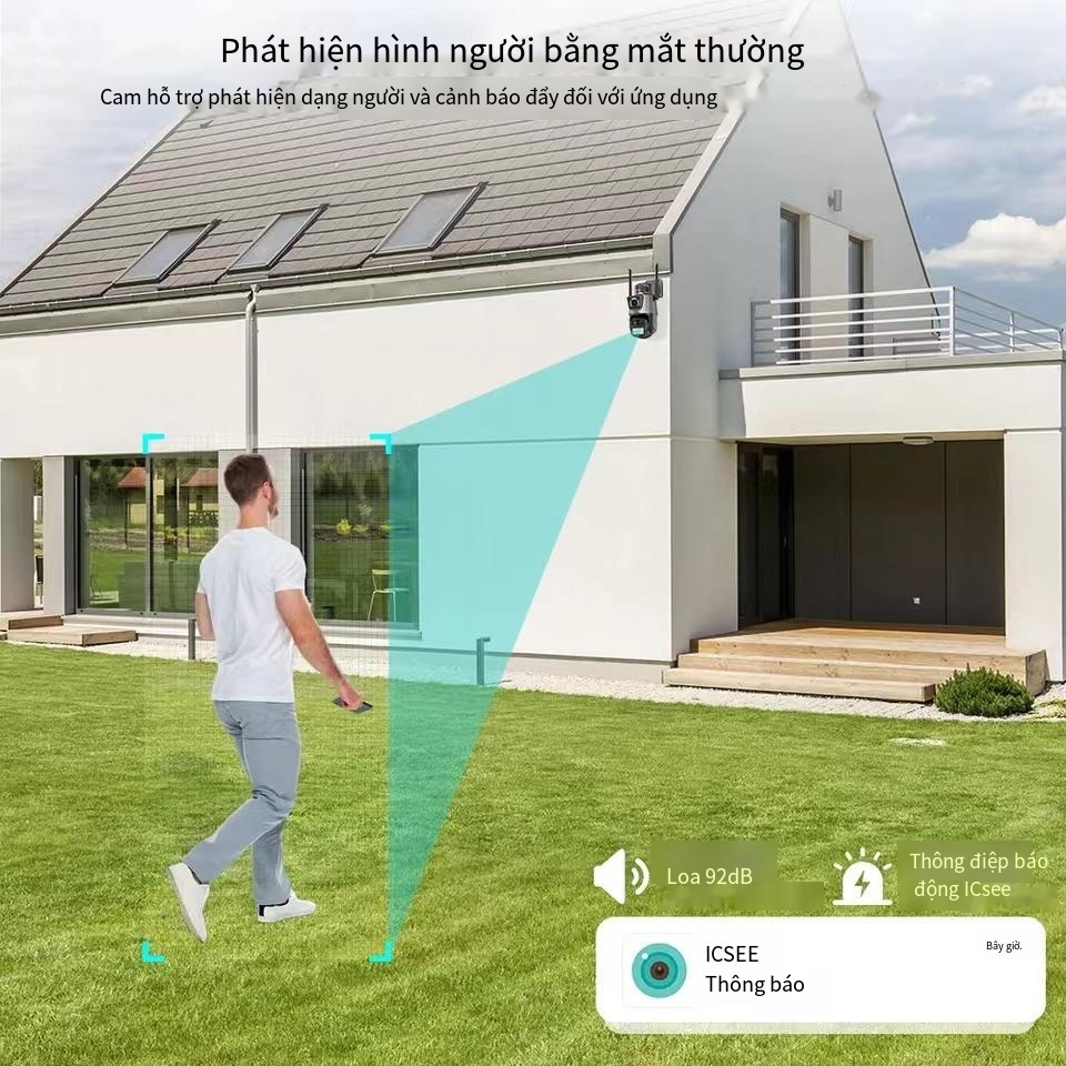 Máy Quay An Ninh 8MP HD 8X Có Thể Zoom In / Out