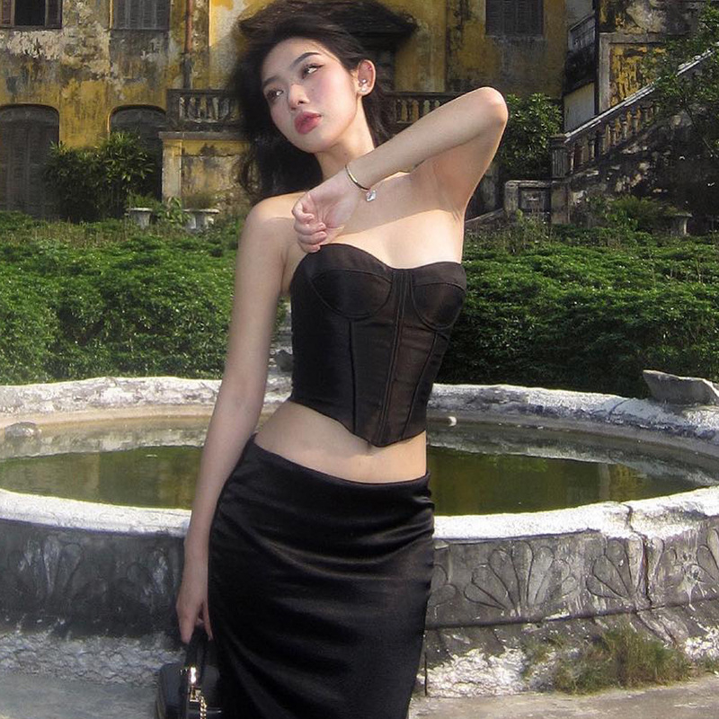 Áo Ống Màu Sắc Trơn Hở Vai Dáng Ôm Trẻ Trung Quyến Rũ Dành Cho Nữ