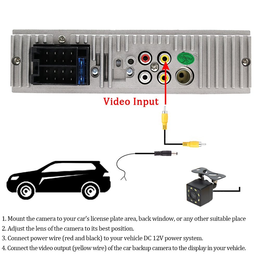 Car radio mp5 ô tô với màn hình cảm ứng âm thanh usb / aux / tf