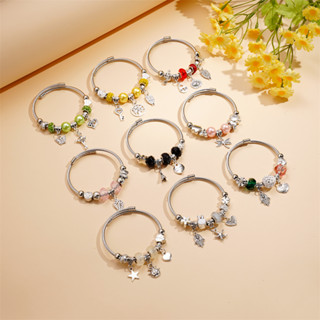 St.kunkka 1 chiếc vòng tay bằng thép không gỉ 6 cm vòng tay đính cườm quà tặng cho cặp đôi