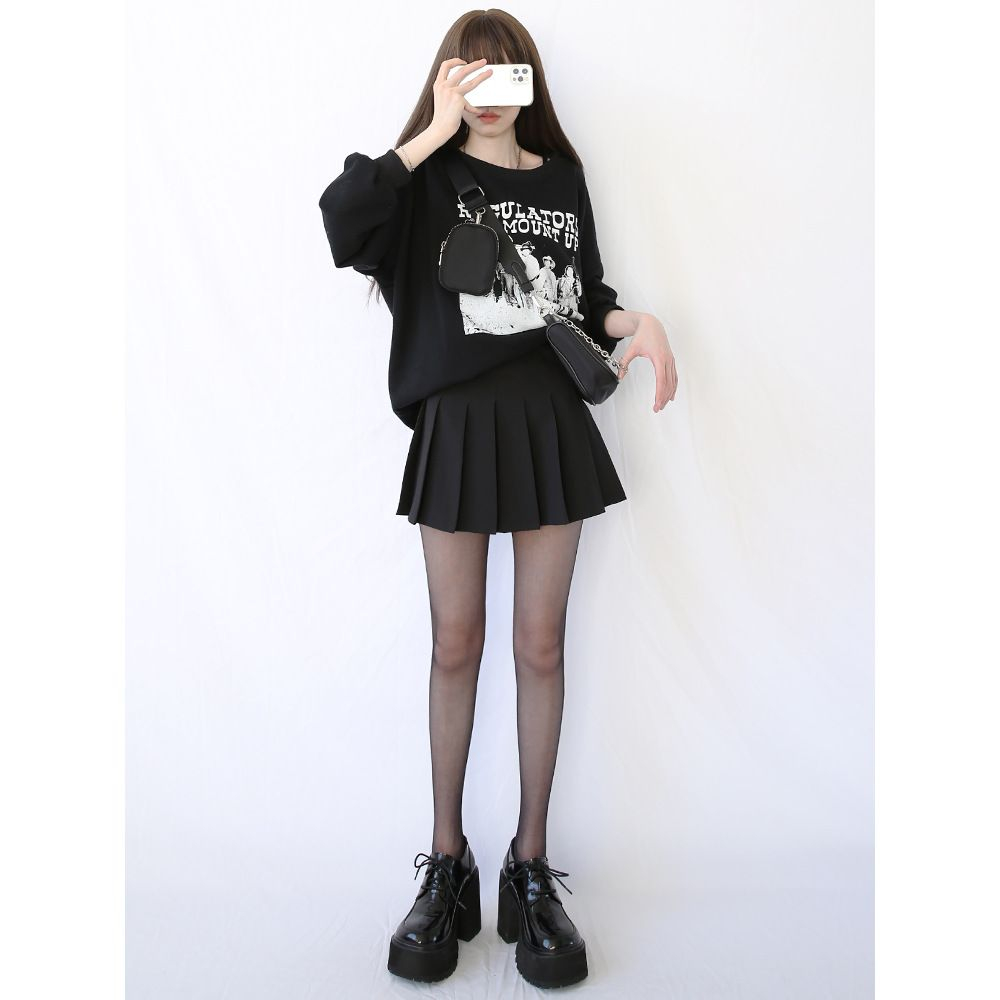 Giày Cao Gót Tăng Chiều Cao 10CM Chất Liệu Da Phong Cách Lolita Pháp Thời Trang 2023 Cho Nữ