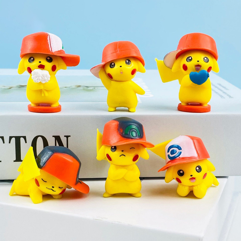 Set 6 / 8 / 10 Mô Hình Nhân Vật Phim Pokemon 3-6cm