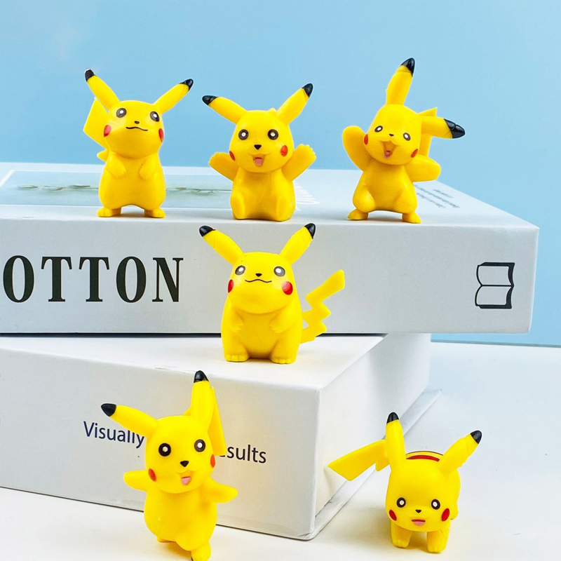 Set 6 / 8 / 10 Mô Hình Nhân Vật Phim Pokemon 3-6cm