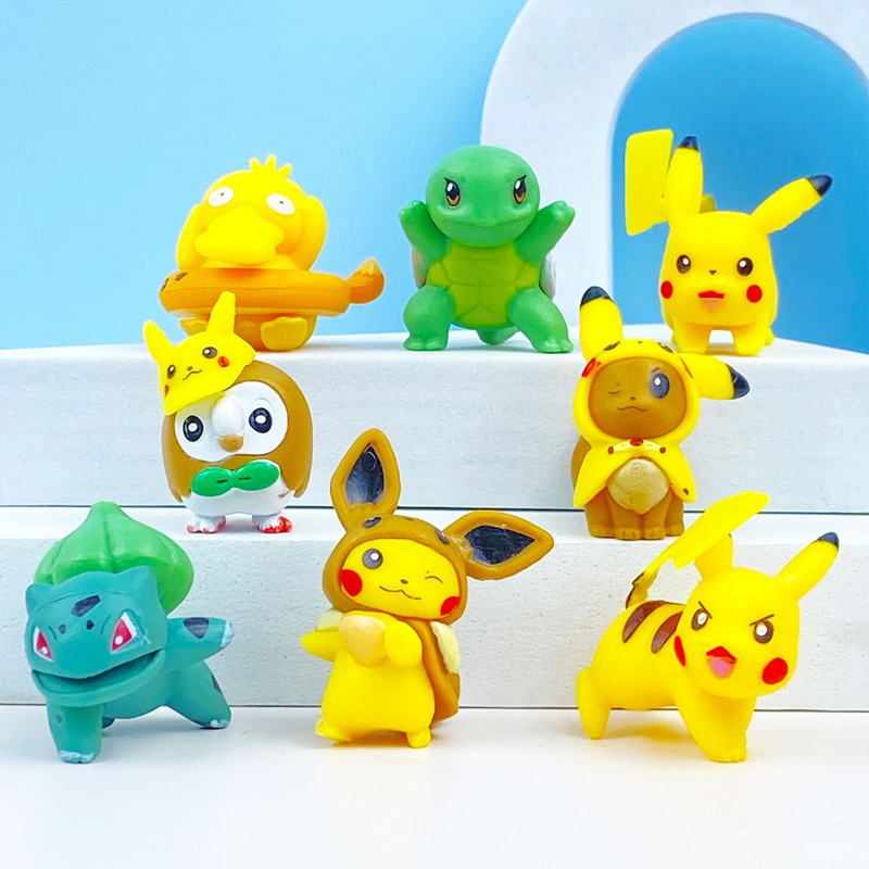 Set 6 / 8 / 10 Mô Hình Nhân Vật Phim Pokemon 3-6cm