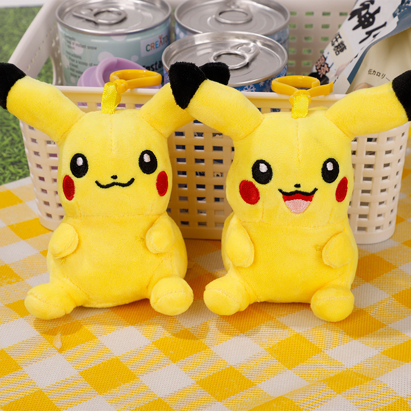 Móc Khóa Hình Pikachu Nhồi Bông 5 Kiểu 12cm Dễ Thương
