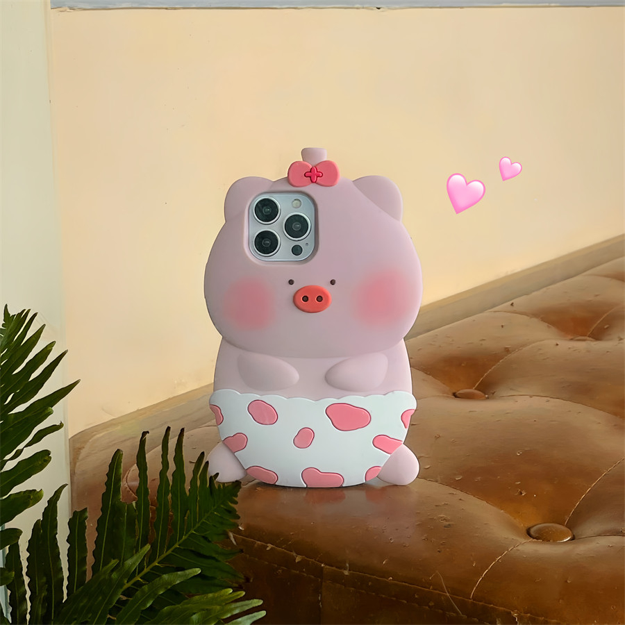 Ốp Điện Thoại Silicon Mềm Họa Tiết Chú Heo Hoạt Hình Dễ Thương Dành Cho iPhone 11 12 13 14 Pro Max