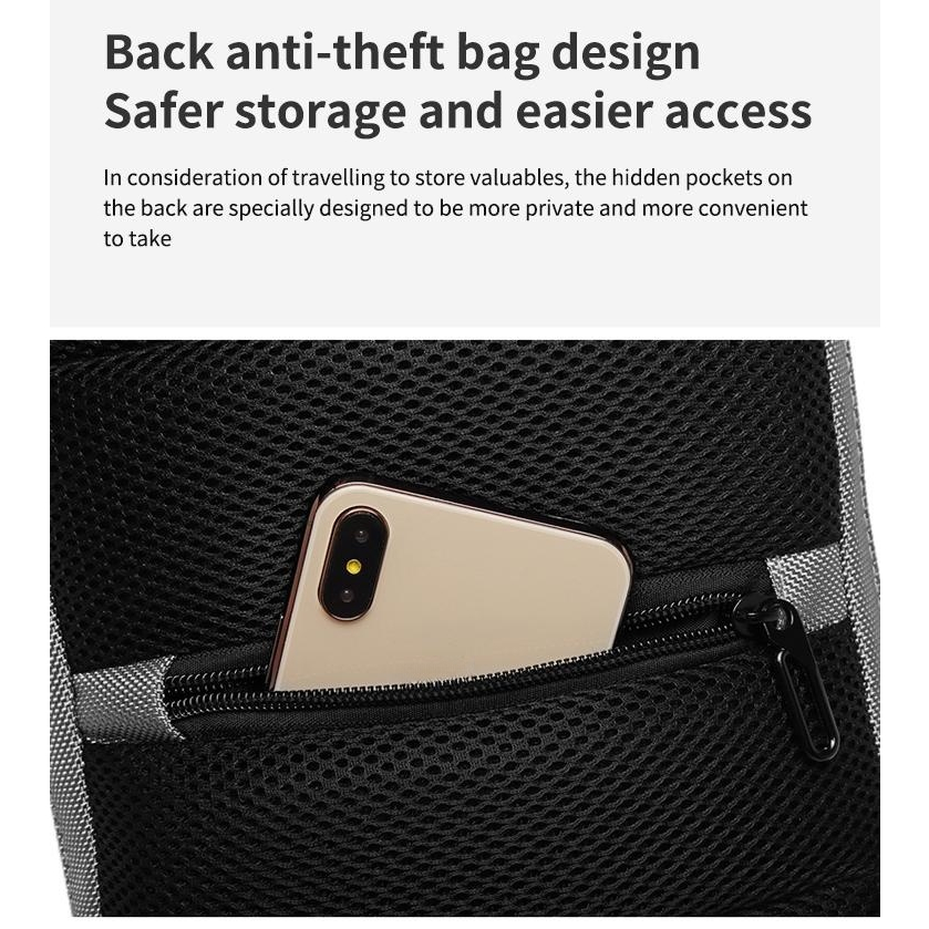 Túi đeo chéo ozuko chống thấm nước có cổng sạc USB