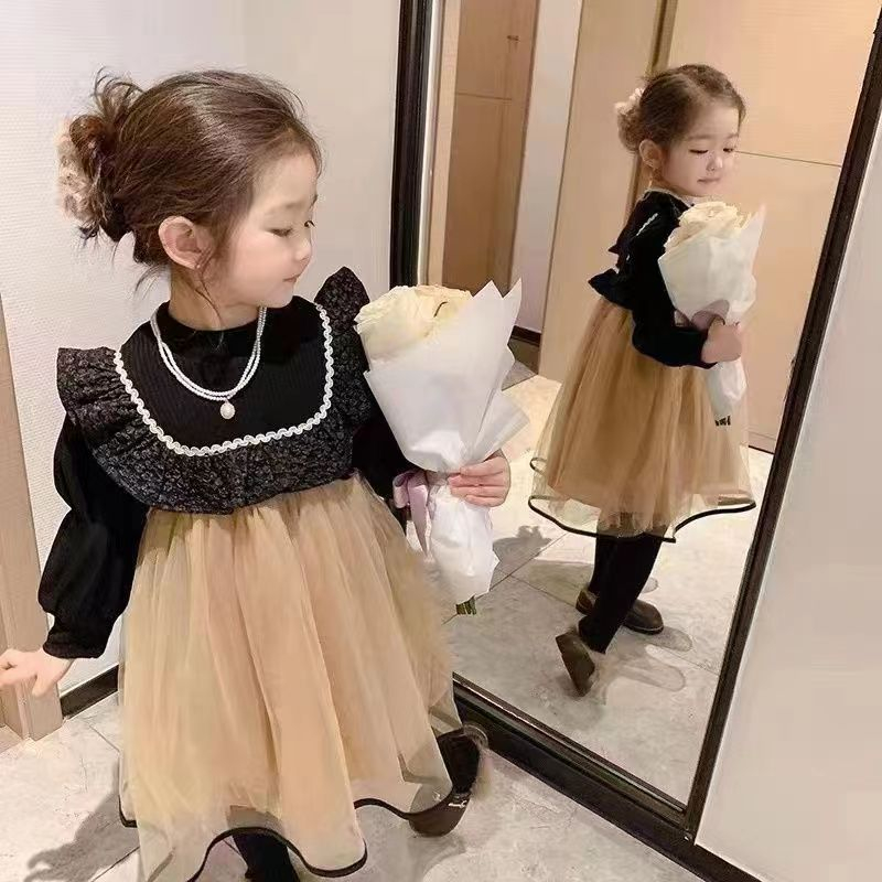 ❀Giao Hàng Miễn Phí❀❀Bán Sỉ-Giày Bán Sỉ❀Đầm Công Chúa Thời Trang Mùa Thu 2023 Phong Cách Mới Cho Bé Gái