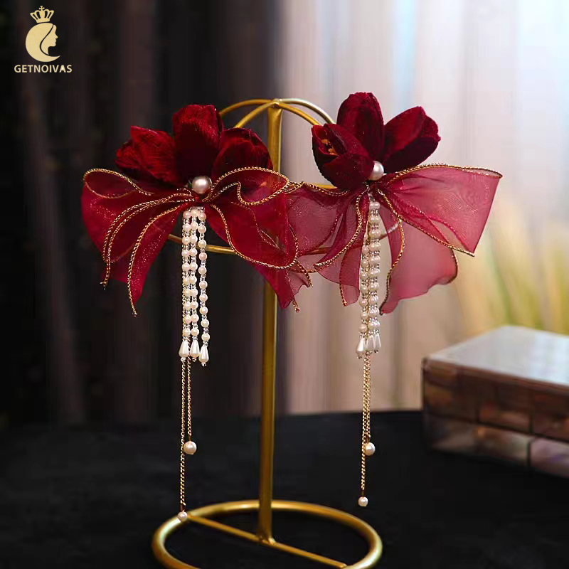 GETNOIVAS Set 2 Kẹp Tóc Hoa Tulip Xinh Xắn Dành Cho Nữ
