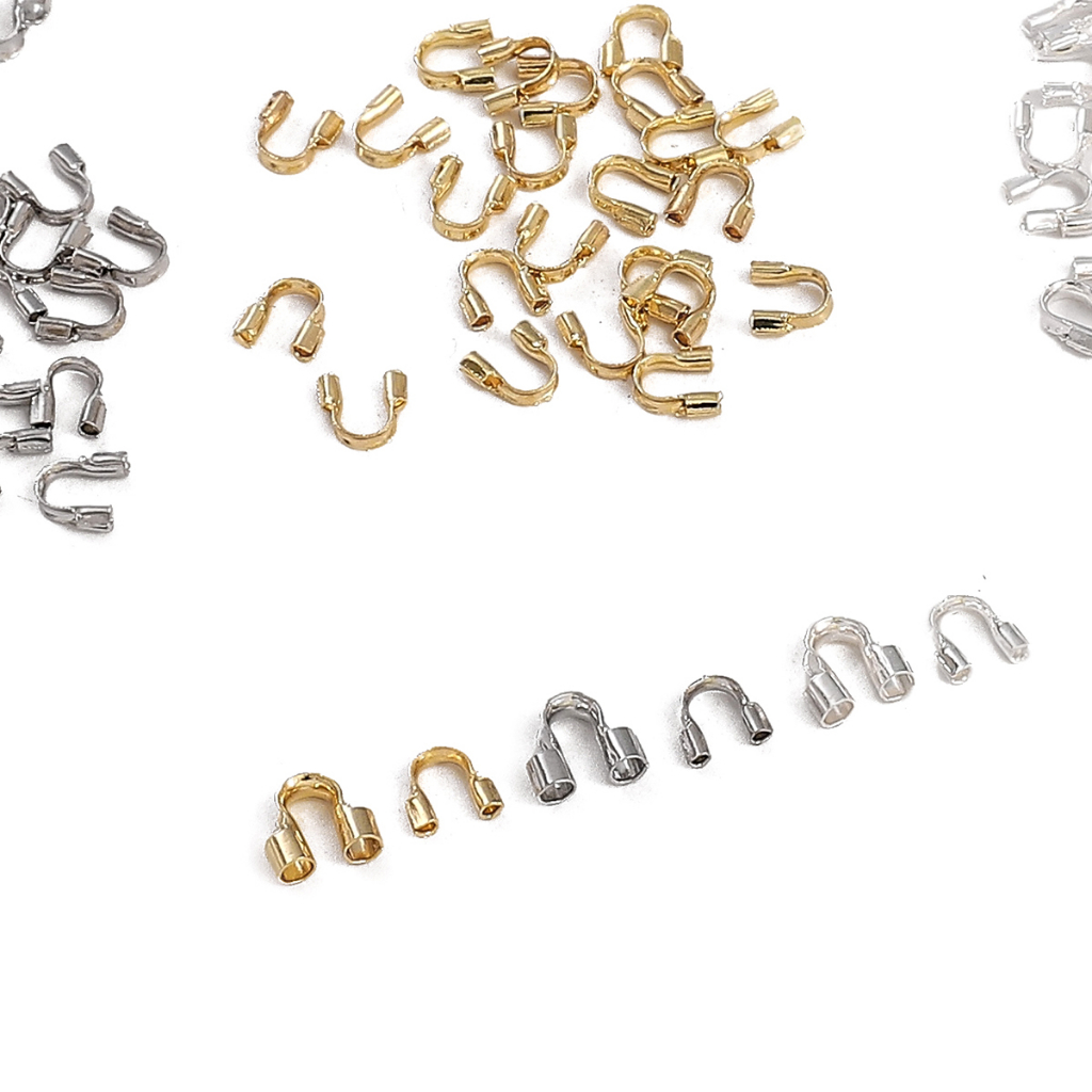 Set 10 / 50 Móc Khóa Dây Hình Chữ U Bằng Đồng Mạ Vàng / Bạch Kim Dùng Làm Trang Sức Thủ Công