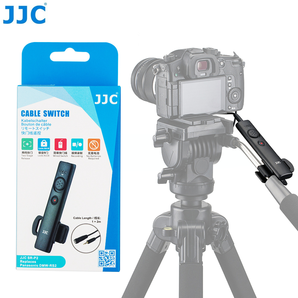 JJC SR-P2 Công Tắc Cáp Điều Khiển Từ Xa Có Dây Thay Thế Bộ Điều Khiển Video Nhả Màn Trập DMW-RS2 Cho Panasonic Lumix S5 II S5 IIX GH6 GH5 GH5S G10 G9 G7 G6 G90 G95 G99 S1 S1H S1R GX8 GX7 G5 GH4 GH3 GH2 GH1 FZ2000 FZ1000 II FZ300 FZ200 FZ100 FZ50 DIGILUX 2