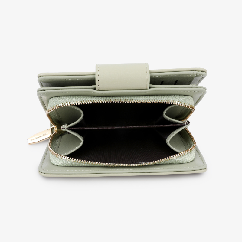 Ví Da PU Màu Trơn Đa Năng Thời Trang Hàn Quốc Cho Nữ