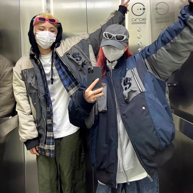 Áo Khoác Bóng Chày Dáng Rộng Thời Trang Đường Phố Mỹ Cá Tính Cho Nam