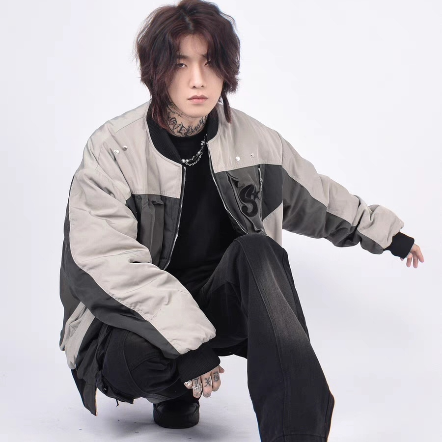 Áo Khoác Bóng Chày Dáng Rộng Thời Trang Đường Phố Mỹ Cá Tính Cho Nam