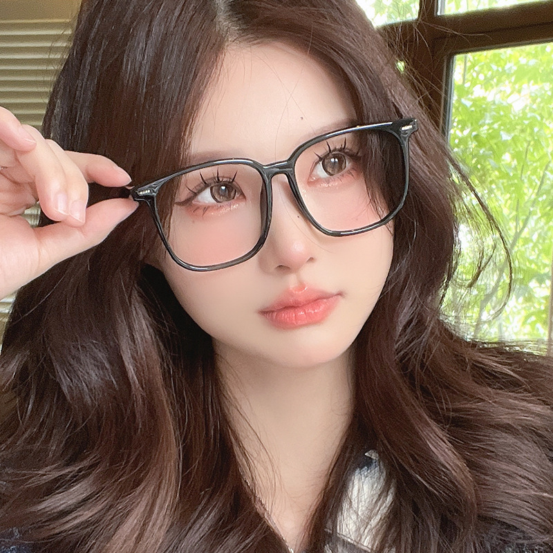 Kính Mát Gọng Vuông Chống Tia Bức Xạ Phong Cách Âu Mỹ Cho Nam Grade - 50 100 150 200 250 300 350 400Myopia