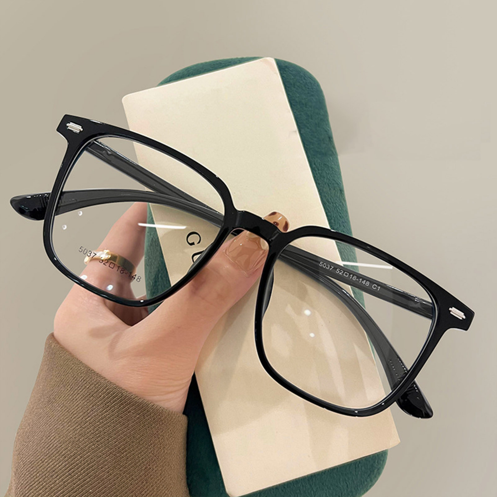 Kính Mát Gọng Vuông Chống Tia Bức Xạ Phong Cách Âu Mỹ Cho Nam Grade - 50 100 150 200 250 300 350 400Myopia
