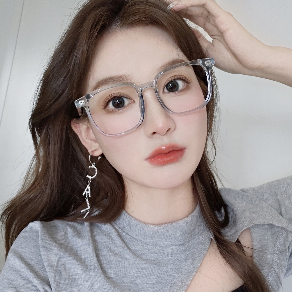 Kính Mát Gọng Vuông Chống Tia Bức Xạ Phong Cách Âu Mỹ Cho Nam Grade - 50 100 150 200 250 300 350 400Myopia