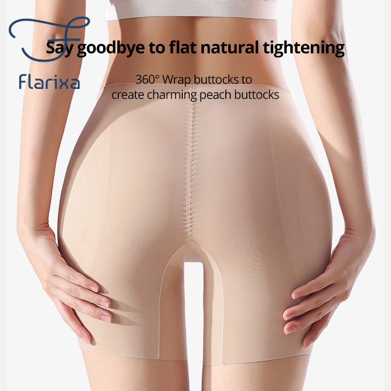 Flarixa Quần Lót Định Hình Nâng Mông Lưng Cao Vải Lụa Lạnh Không Đường May An Toàn Cho Nữ