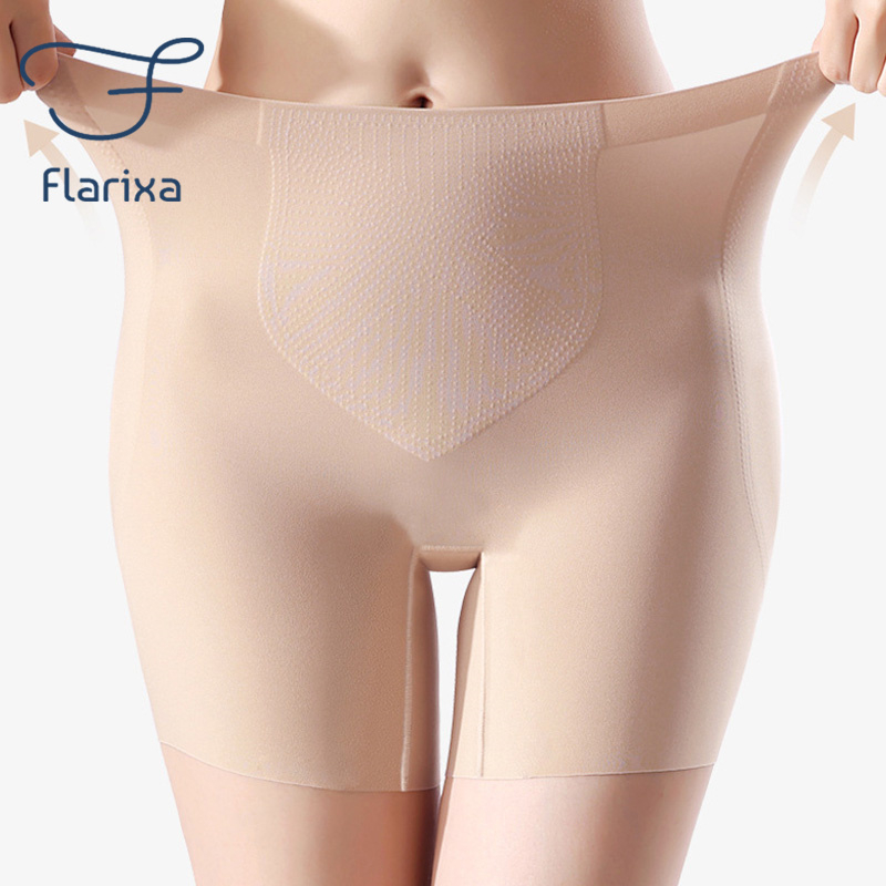 Flarixa Quần Lót Định Hình Nâng Mông Lưng Cao Vải Lụa Lạnh Không Đường May An Toàn Cho Nữ