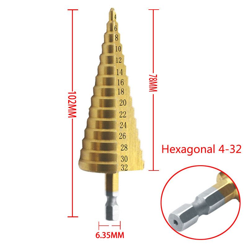 Mũi Khoan 4-12mm / 4-20mm / 4-32mm Chuyên Dụng