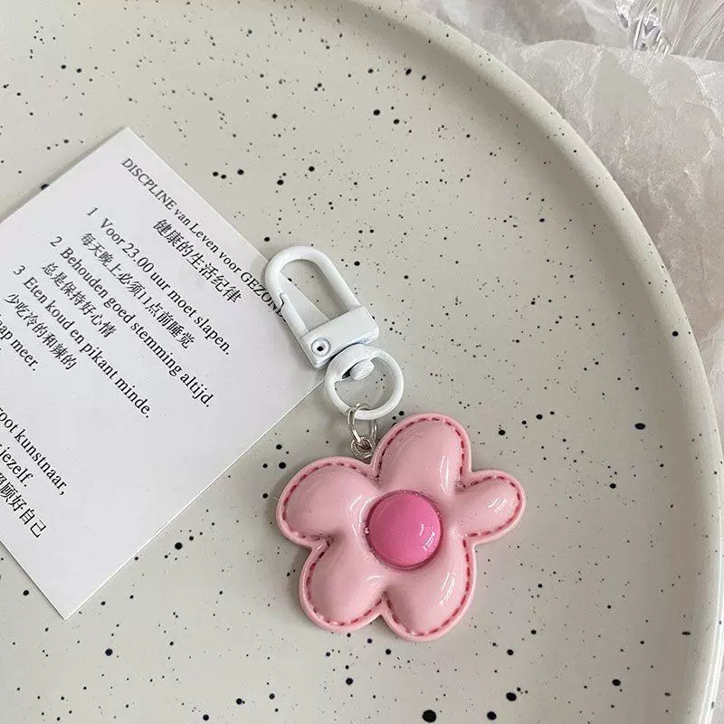 Móc Chìa Khóa Họa Tiết Hoa Màu Kẹo Dễ Thương Dùng Làm Quà Tặng Cho Bạn Gái