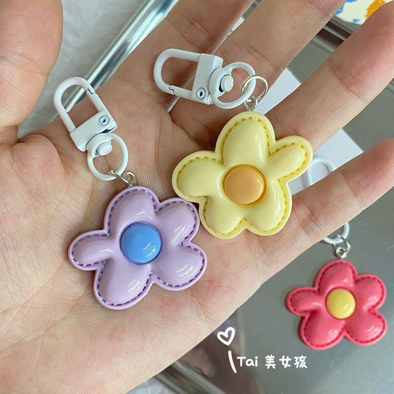 Móc Chìa Khóa Họa Tiết Hoa Màu Kẹo Dễ Thương Dùng Làm Quà Tặng Cho Bạn Gái