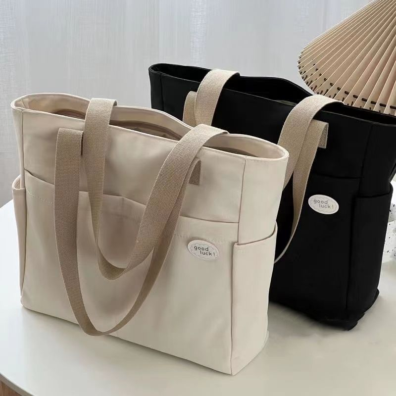 Túi Đeo Vai Vải canvas Chất Lượng Cao Có Khóa Kéo Thời Trang Nhật Bản