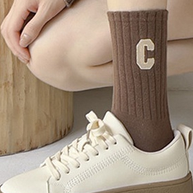 GJCUTE 1 Đôi Tất Cotton Cổ Cao In Hình Cá Mập Đáng Yêu