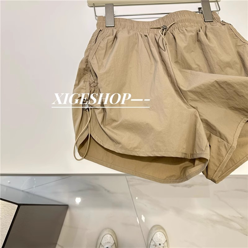 Xiaozhainv Quần Short Lưng Cao Ống Rộng Phối Dây Rút Phong Cách Vintage Thời Trang Mùa Hè Cho Nữ | BigBuy360 - bigbuy360.vn