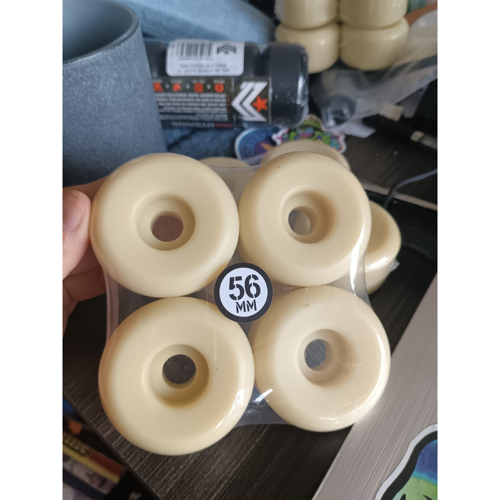 Set 4 Bánh Xe Ván Trượt 52mm 54 55 56mm 104A Bằng Chất Liệu Cứng