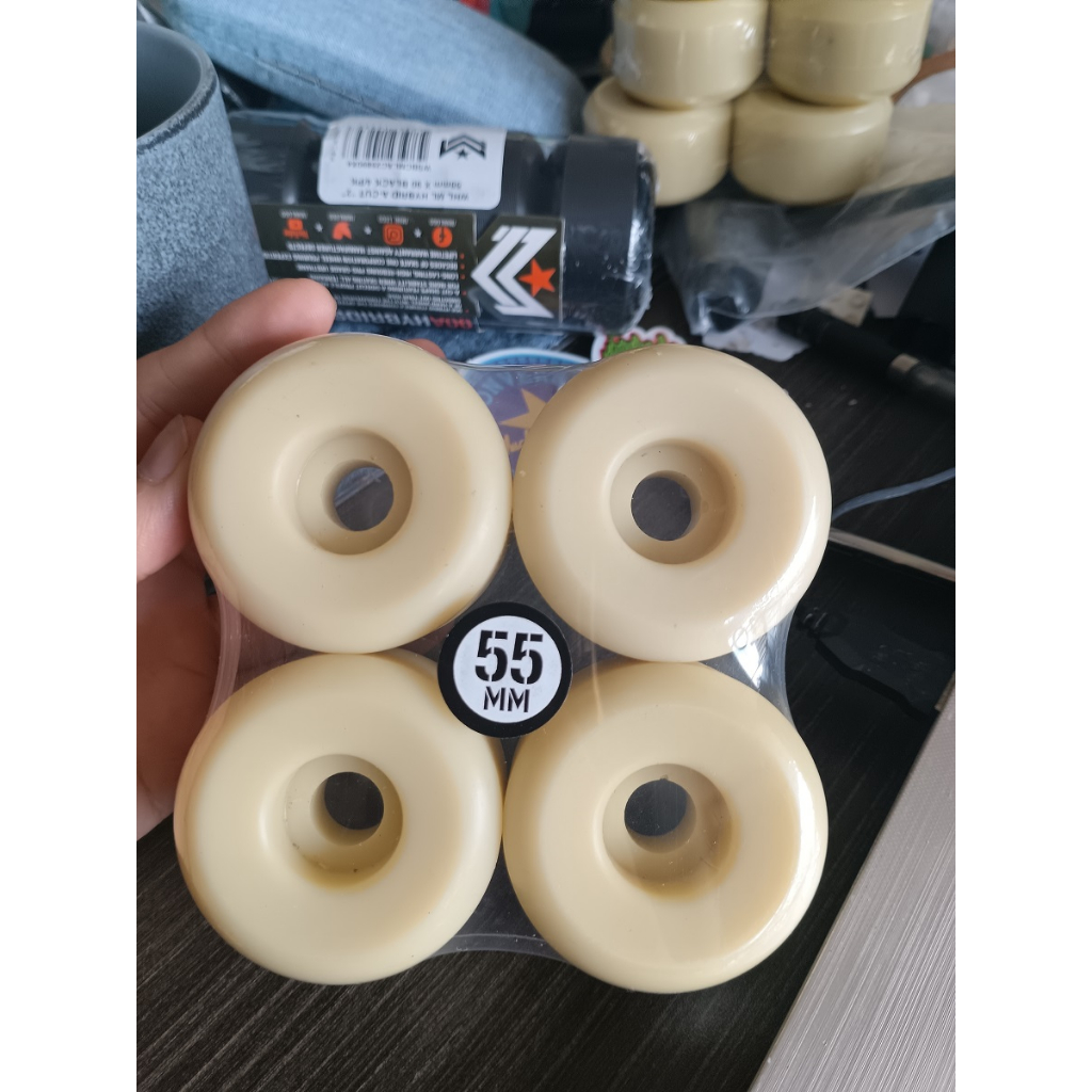 Set 4 Bánh Xe Ván Trượt 52mm 54 55 56mm 104A Bằng Chất Liệu Cứng