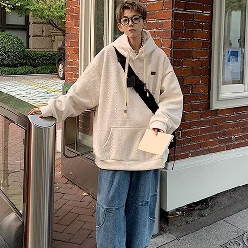 Áo Hoodie áo hoodie không mũ Unisex Màu Trơn Dáng áo hoodie nam Nữ form rộng Thời Trang Cho Cặp Đôi Hoạ tiết sọc cá tính Áo Hoodie Basic