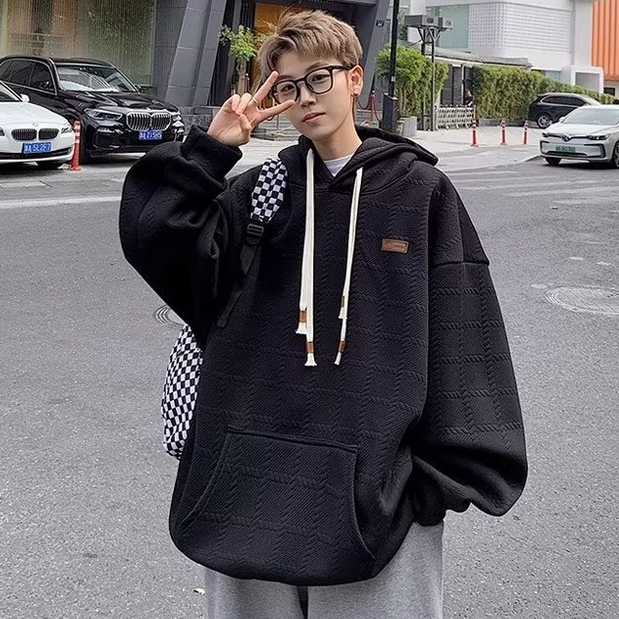 Áo Hoodie áo hoodie không mũ Unisex Màu Trơn Dáng áo hoodie nam Nữ form rộng Thời Trang Cho Cặp Đôi Hoạ tiết sọc cá tính Áo Hoodie Basic