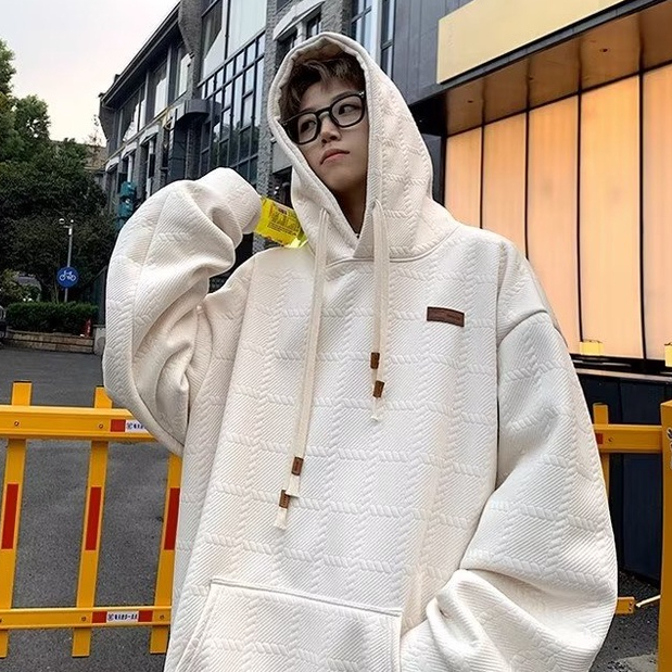 Áo Hoodie áo hoodie không mũ Unisex Màu Trơn Dáng áo hoodie nam Nữ form rộng Thời Trang Cho Cặp Đôi Hoạ tiết sọc cá tính Áo Hoodie Basic